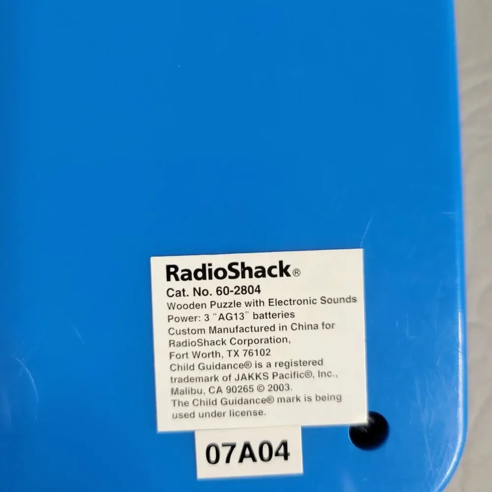 Electronic Wood Puzzle Child Guidance Radio Shack School